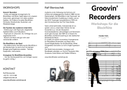 Blockflöten Workshops mit groovin` recorders
