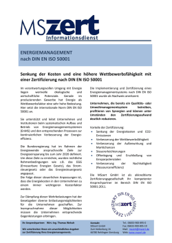 Informationsdienst ENERGIEMANAGEMENT nach