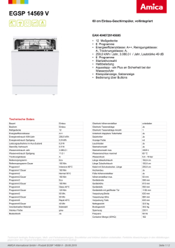 EGSP 14569 V - Amica International GmbH
