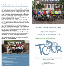 Bäder- und Rehatour 2016 - Krebsverband Baden