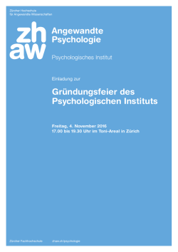 Gr&uuml;ndungsfeier des Psychologischen Instituts