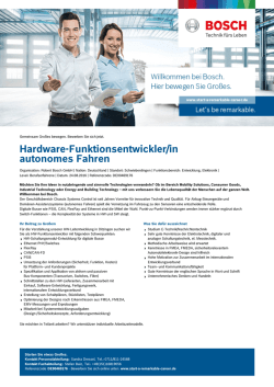 Hardware-Funktionsentwickler/in autonomes Fahren
