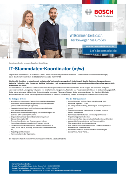 IT-Stammdaten-Koordinator (m/w)