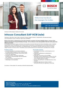 Inhouse Consultant SAP HCM (m/w)