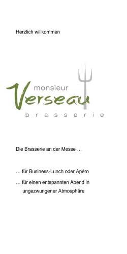 Unsere Speisekarte - monsieur Verseau brasserie