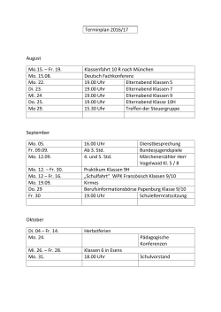 Terminplan 2016/17 - Oberschule Esterwegen