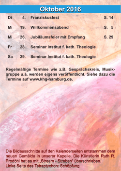 Kalender - Katholische Hochschulgemeinde Hamburg