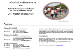Programm- und Speiseplan