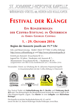 Festival der Kl&auml;nge 2016 - St. Johannes-Nepomuk