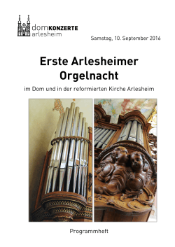 Orgelnacht - Musikschule Arlesheim