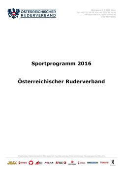 Sportprogramm 2016