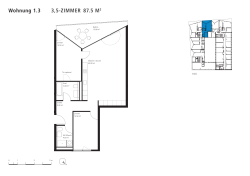Wohnung 1.3 3,5-ZIMMER 87.5 M2