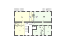 11.11 m² Wohnen 27.79 m² Wohnen 27.57 m² 5.75 m² Bad Zimmer