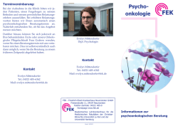 Psychoonkologie Flyer FEK - Holsteinisches Brustzentrum
