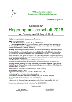 Hegeringmeisterschaft 2016