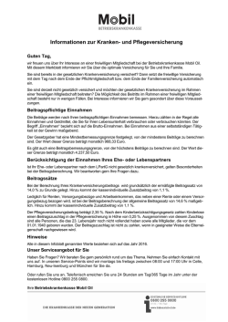 Infoblatt f&uuml;r sonstige freiwillig Versicherte