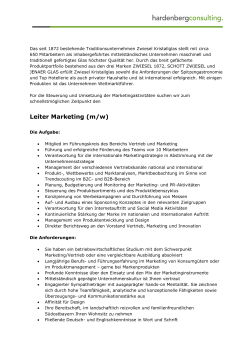 Jobprofil als PDF - Hardenberg Consulting