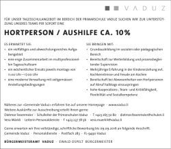 hortperson / aushilfe ca. 10%
