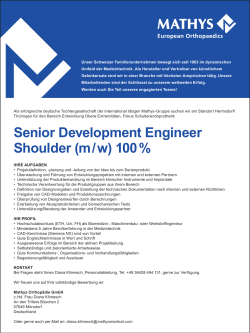 Senior Development Engineer Shoulder (m / w) 100