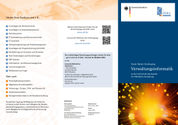 Dualer Diplom-Studiengang Verwaltungsinformatik (Faltblatt)