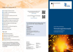 Dualer Diplom-Studiengang Verwaltungsinformatik (Faltblatt)