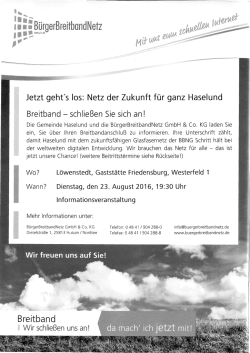Infoveranstaltung - Gemeinde Haselund