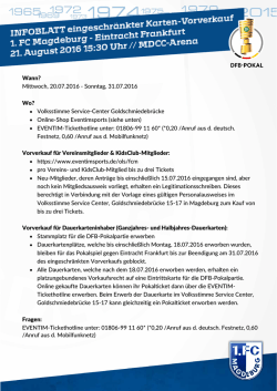 INFOBLATT eingeschr&auml;nkter Karten