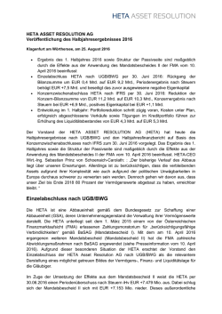 Einzelabschluss nach UGB/BWG
