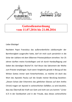 Gottesdienstordnung