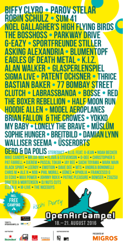 Flyer Openair Gampel 2016