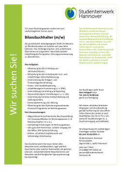 Stellenanzeige als PDF - Studentenwerk Hannover