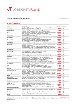 JobTicket - Stellenb&ouml;rsen