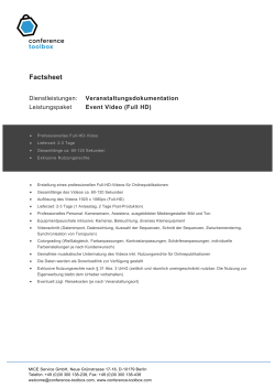 Factsheet - Conference Toolbox