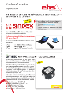 EHS NEWS August 2016 - EHS Elektrotechnik AG