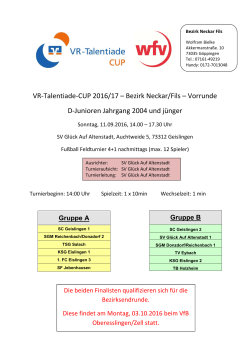 VR-CUP `16 - Vorrunde Altenstadt nachmittags