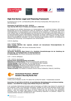 High-End Series: Legal and Financing Framework