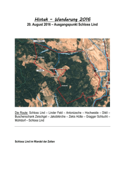 Histak &ndash; Wanderung 2016