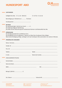 hundesport abo - Hundeschule Heimann