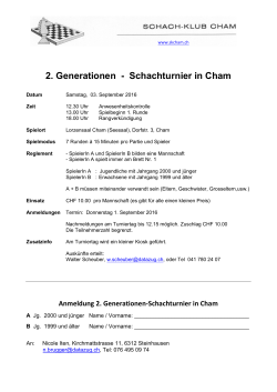 2. Generationen - Schachturnier in Cham