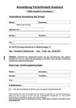 geht`s zum Anmeldeformular - Nach dem Lager ist vor dem Lager
