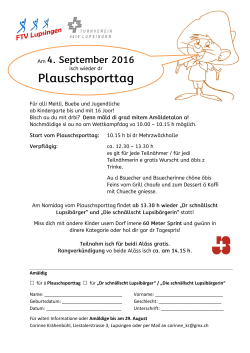Plauschsporttag am 4. September 2016
