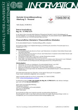 information - Zentrale Universit&auml;tsverwaltung - Martin