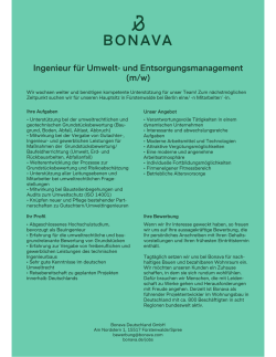 Ingenieur f&uuml;r Umwelt- und Entsorgungsmanagement (m/w)