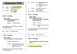 Veranstaltungen September - FEG Muri