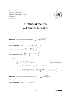 Vollständige Induktion - Institut für Mathematik