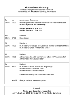 Gottesdienst-Ordnung - Pfarreiengemeinschaft Ottmaring