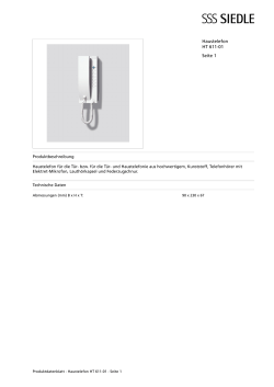 Haustelefon HT 611-01 Seite 1