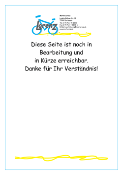 Diese Seite ist noch in Bearbeitung und in Kürze erreichbar. Danke
