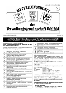 KW 34-2016 - Verwaltungsgemeinschaft Uehlfeld