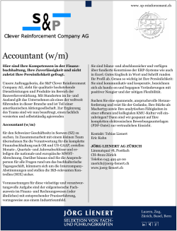 Accountant (w/m) - jobs.NZZ.ch, Jobs